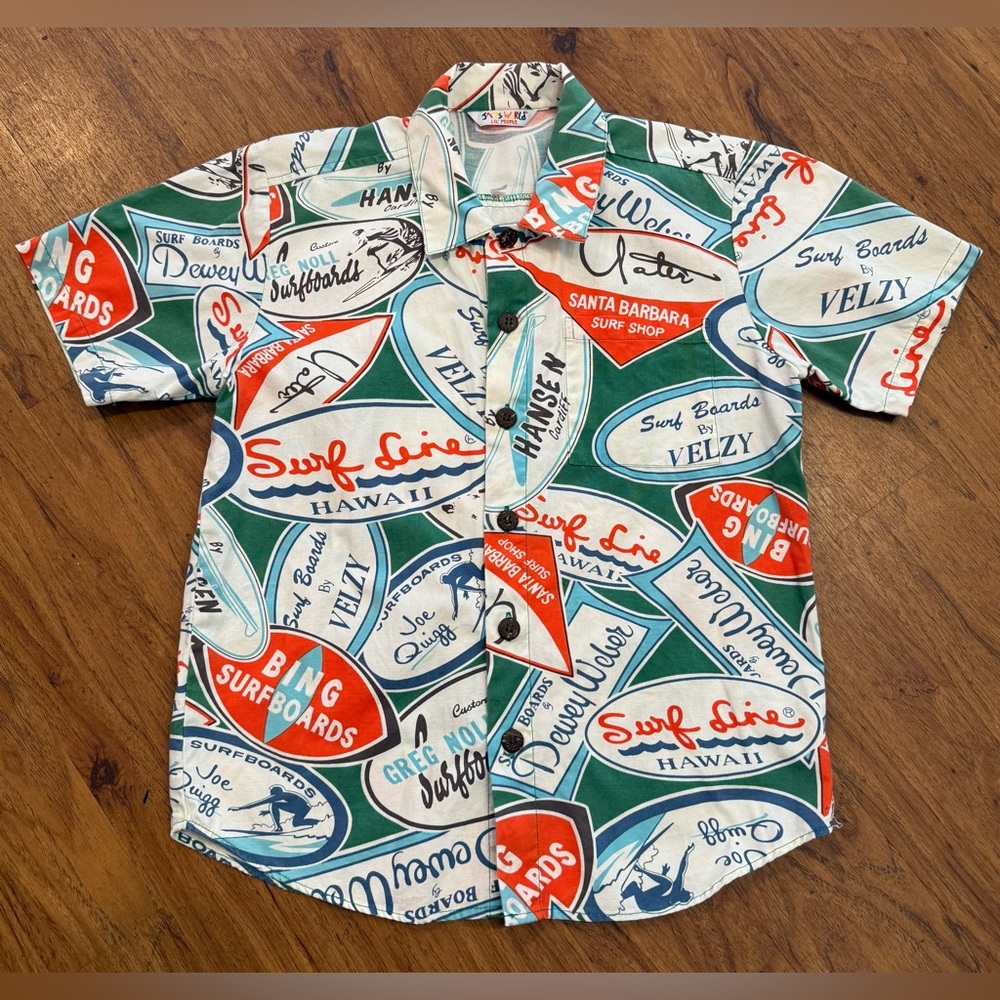 Vintage 90’s Suf Line Hawaiian Shirt Jams World Velzy Noll Weber Bing Noll